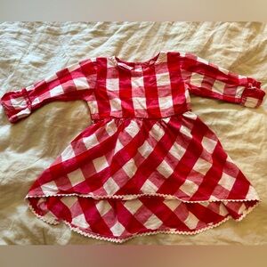 Ruffle Butts Plaid High Low Top/  Dress Size 7